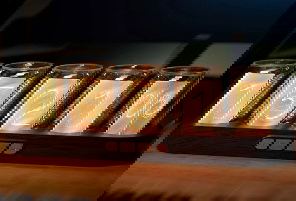 RGB Tube LED Desk Clock - Vivid Setups