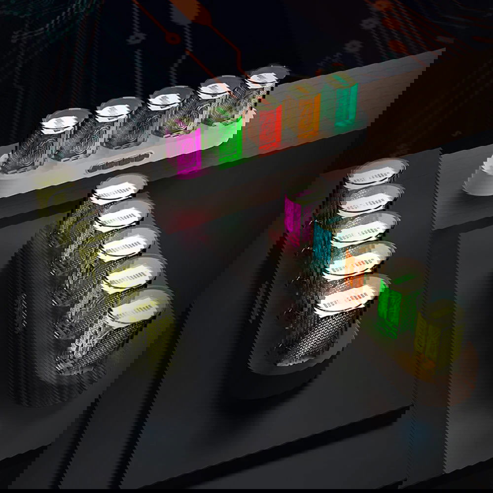RGB Tube LED Desk Clock - Vivid Setups