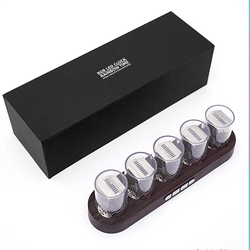 RGB Tube LED Desk Clock - Vivid Setups