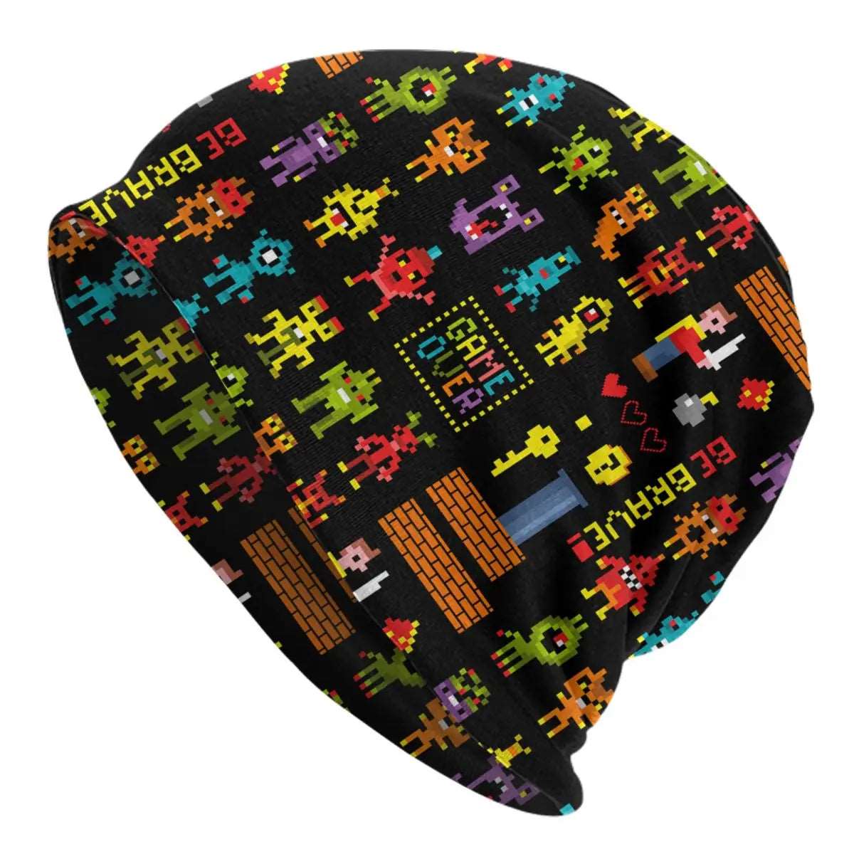 Retro Arcade Beanie Skull Cap - Vivid Setups