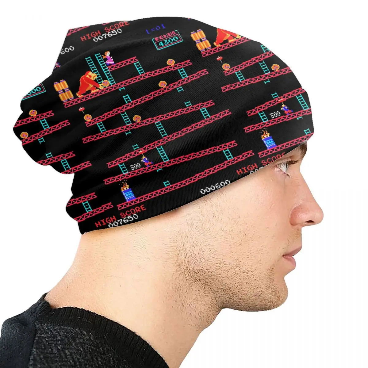 Retro Arcade Beanie Skull Hat - Vivid Setups