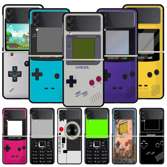 Retro Gameboy Phone Case For Samsung Galaxy Z Flip 4 5 3 Fold - Vivid Setups