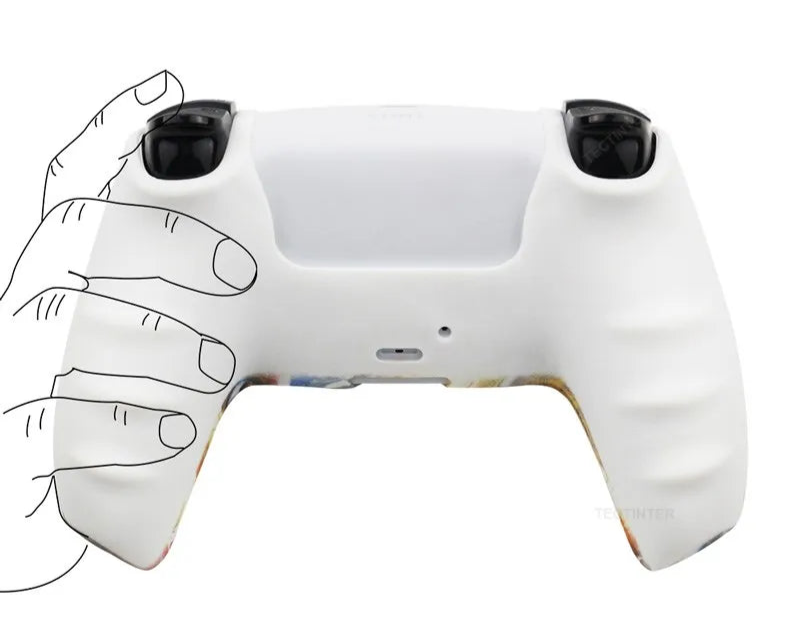 PS5 Controller Silicone Skin Sleeve & Thumb Grip Set - Vivid Setups