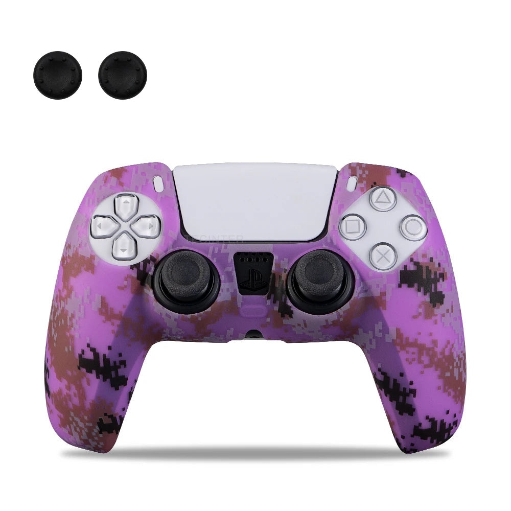PS5 Controller Silicone Skin Sleeve & Thumb Grip Set - Vivid Setups