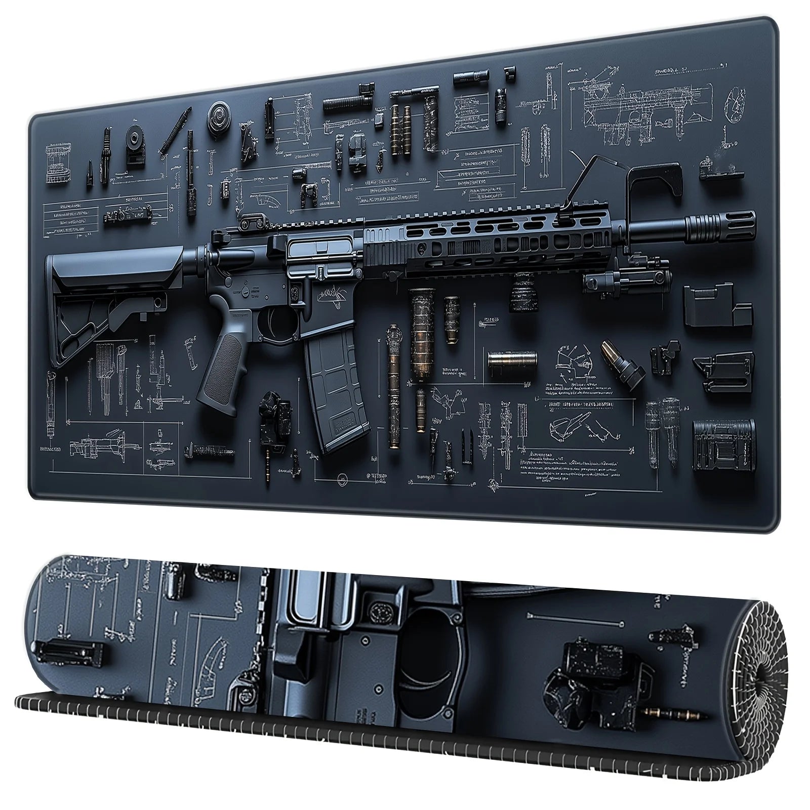 Machine Gun Mouse Pad - Vivid Setups