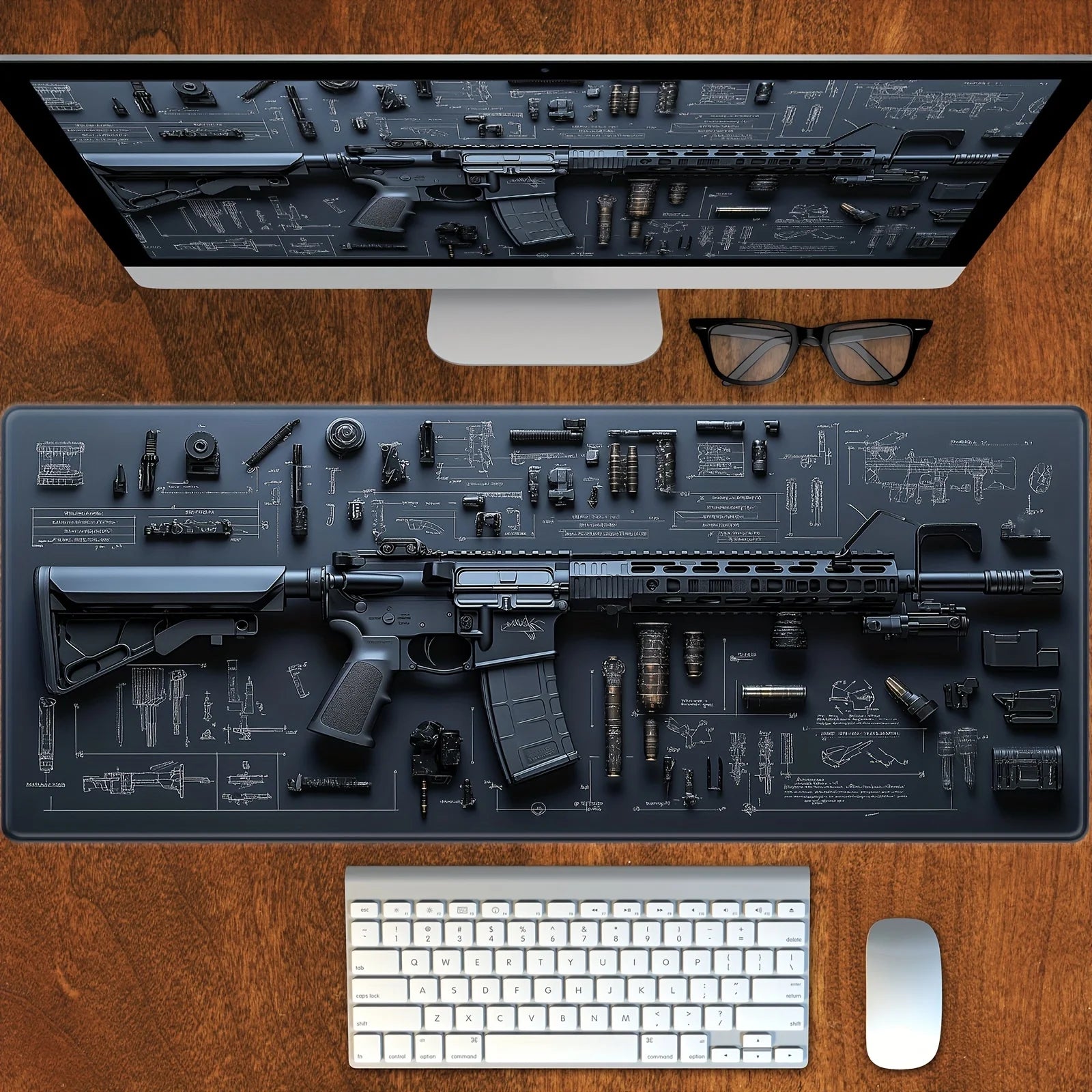 Machine Gun Mouse Pad - Vivid Setups