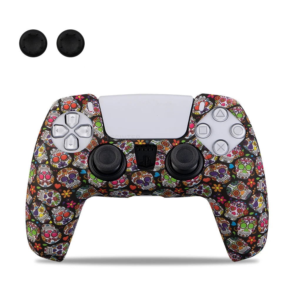 PS5 Controller Silicone Skin Sleeve & Thumb Grip Set - Vivid Setups
