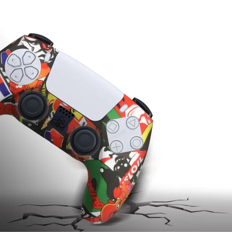 PS5 Controller Silicone Skin Sleeve & Thumb Grip Set - Vivid Setups