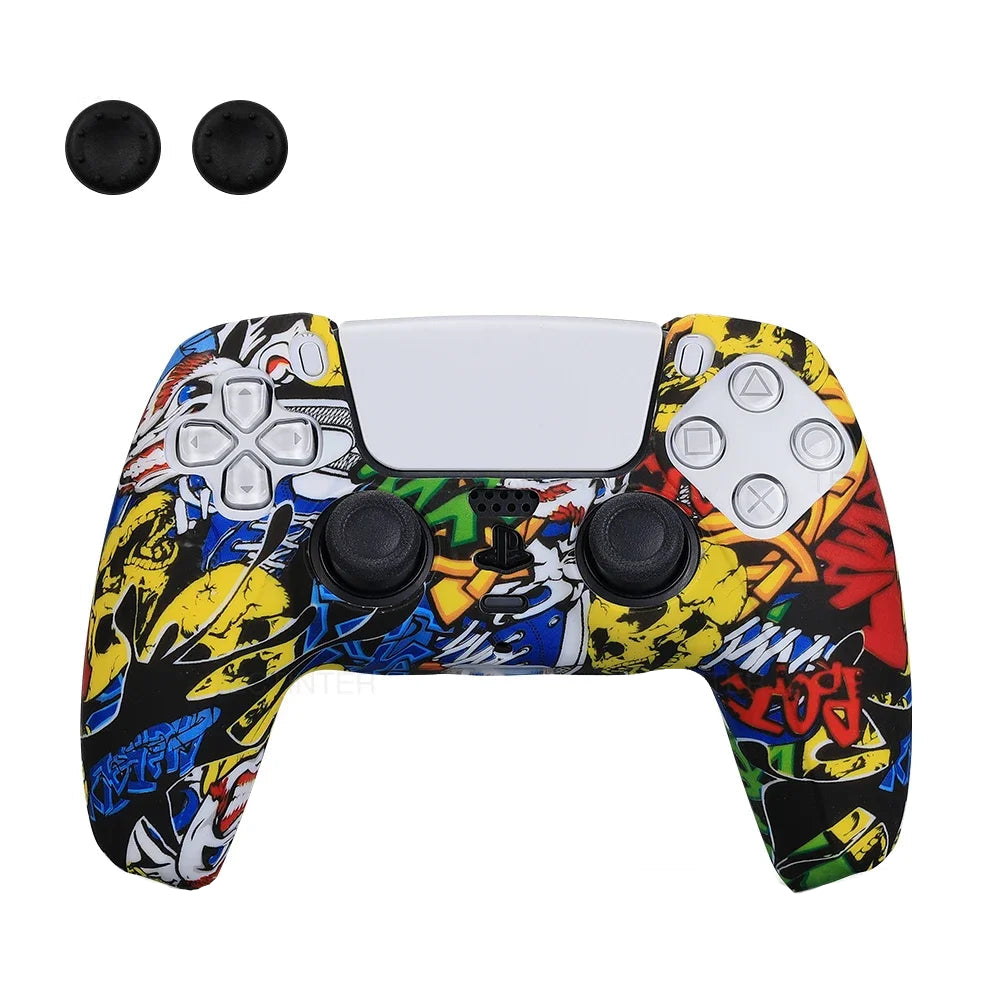 PS5 Controller Silicone Skin Sleeve & Thumb Grip Set - Vivid Setups