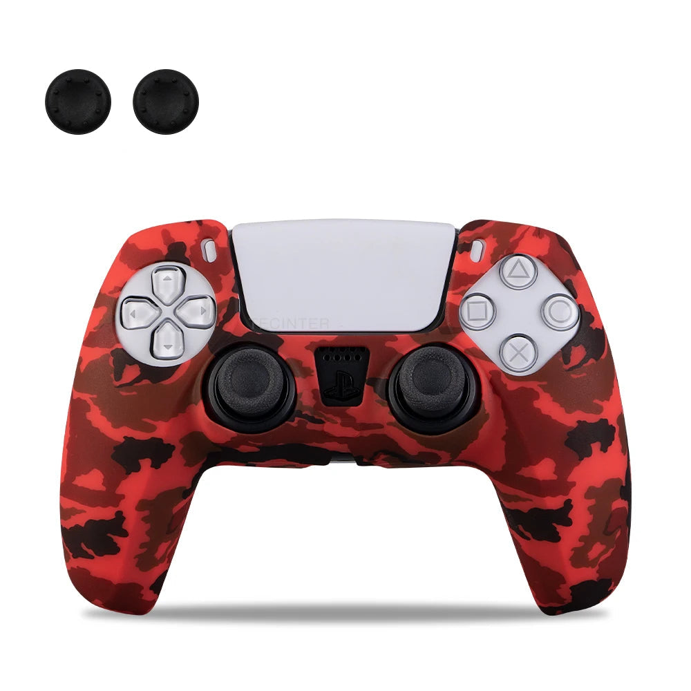 PS5 Controller Silicone Skin Sleeve & Thumb Grip Set - Vivid Setups