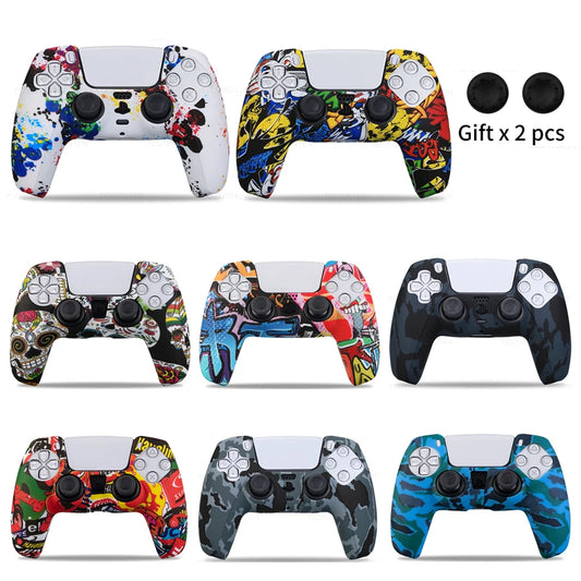 PS5 Controller Silicone Skin Sleeve & Thumb Grip Set - Vivid Setups