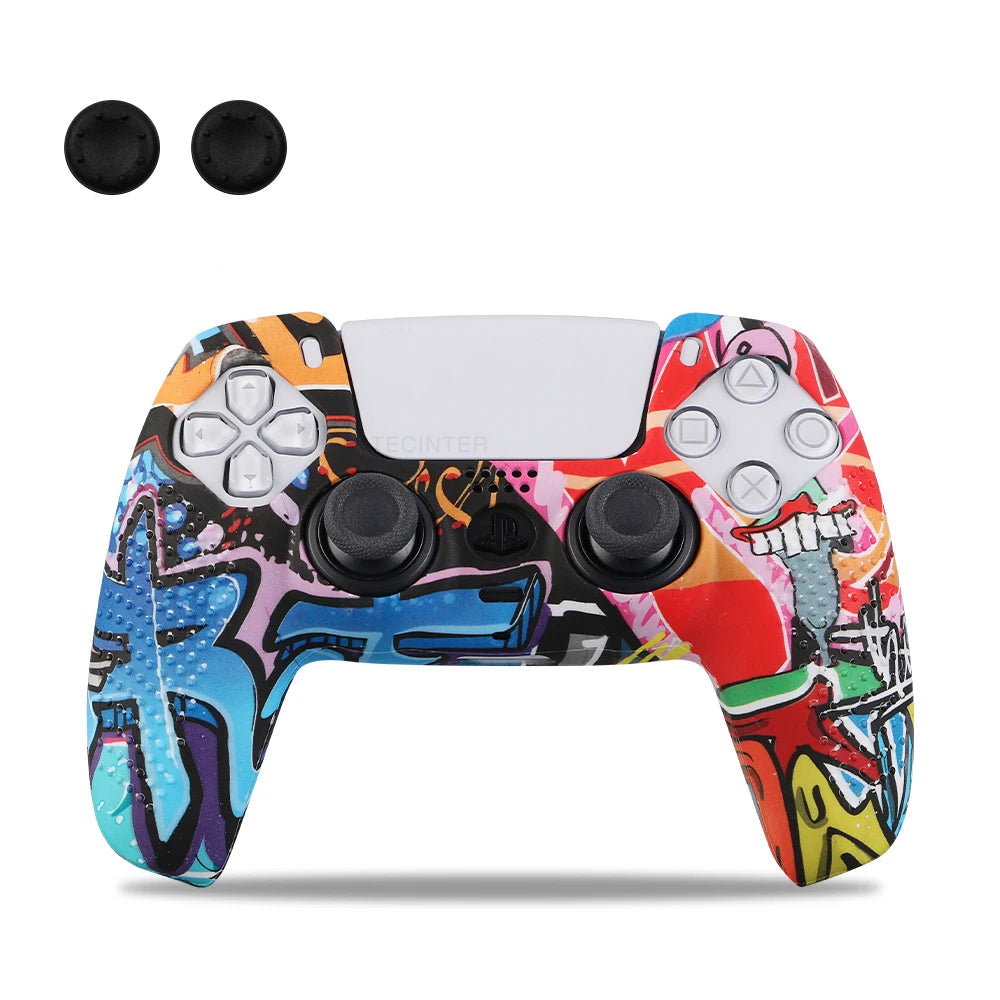 PS5 Controller Silicone Skin Sleeve & Thumb Grip Set - Vivid Setups