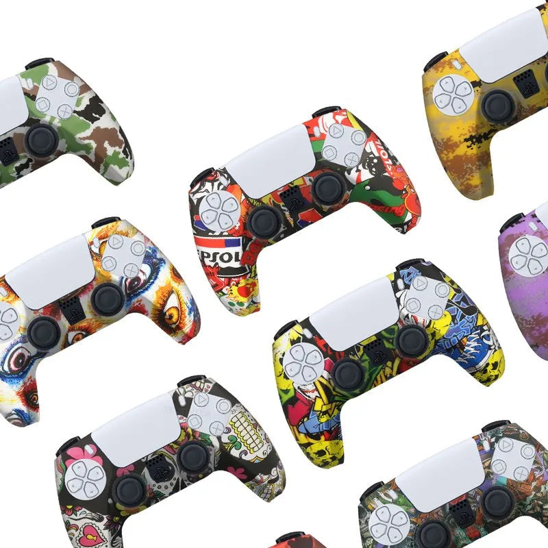 PS5 Controller Silicone Skin Sleeve & Thumb Grip Set - Vivid Setups