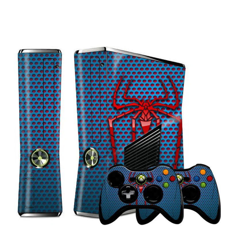 Spider Man or Call of Duty Vinyl Skin Sticker Set For XBOX 360 Slim Console and Controllers - Vivid Setups