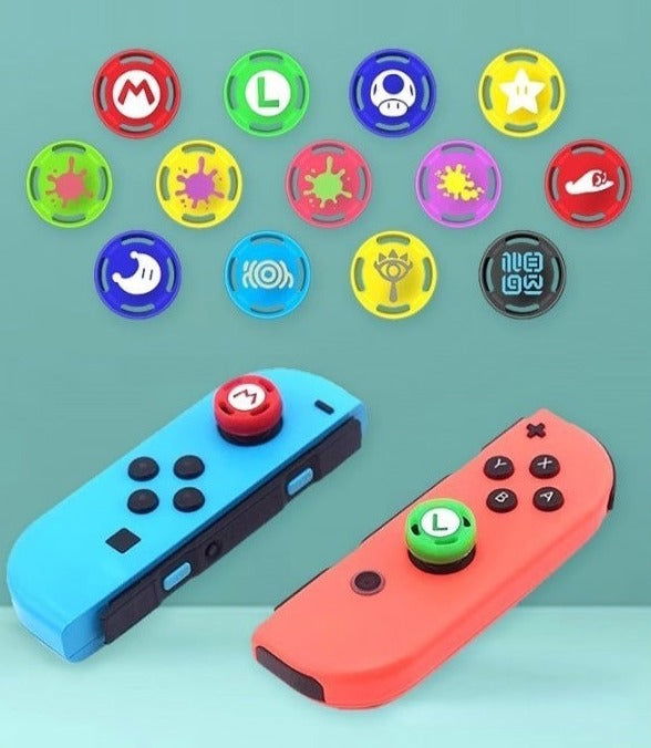 Thumb Grip Cap Covers for Nintendo Switch, NS OLED & NS Lite Joystick Controllers - Vivid Setups