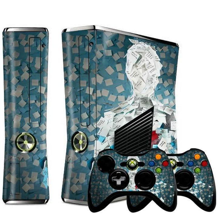 Xbox 360 Slim & Xbox 360 S Console & Controllers Vinyl Skin Stickers - Vivid Setups