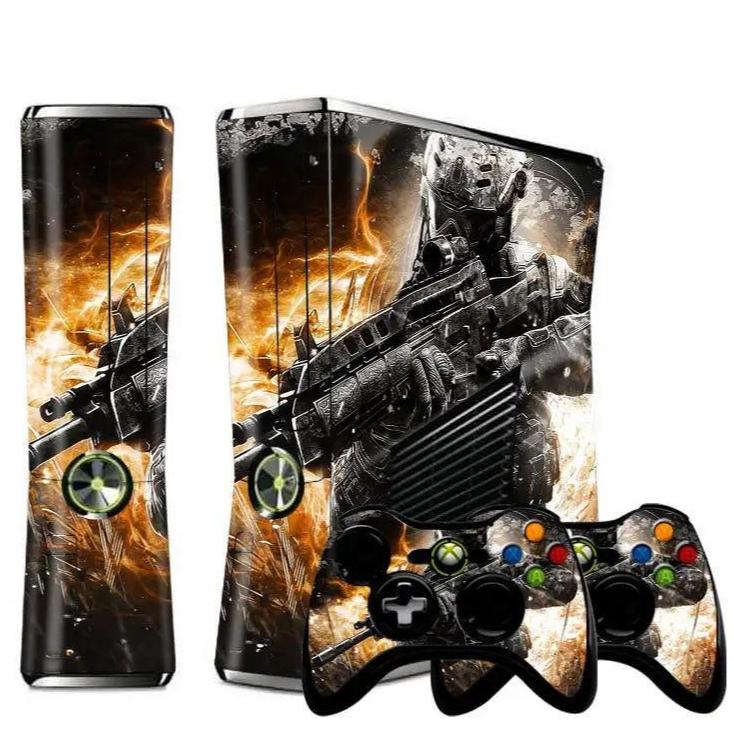 Xbox 360 Slim & Xbox 360 S Console & Controllers Vinyl Skin Stickers - Vivid Setups
