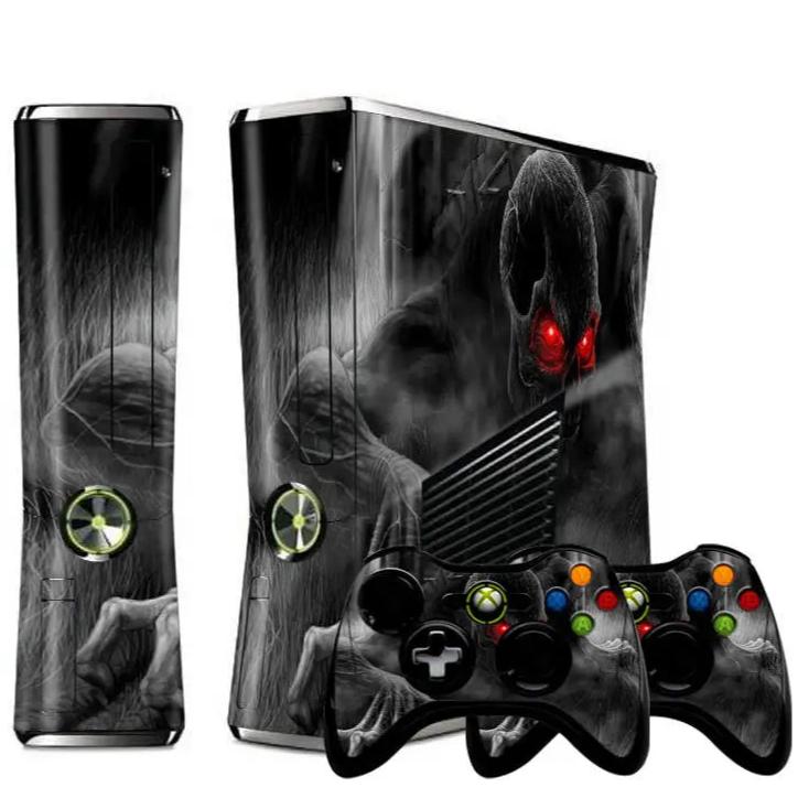 Xbox 360 Slim & Xbox 360 S Console & Controllers Vinyl Skin Stickers - Vivid Setups