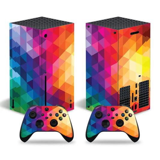 X-box Series X Console and 2 Controllers Skin Sticker Cover - Vivid Setups