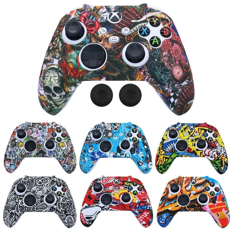 XBOX Series X, S, Non Slipping Silicone Controller Cover And Thumb Grip Caps - Vivid Setups