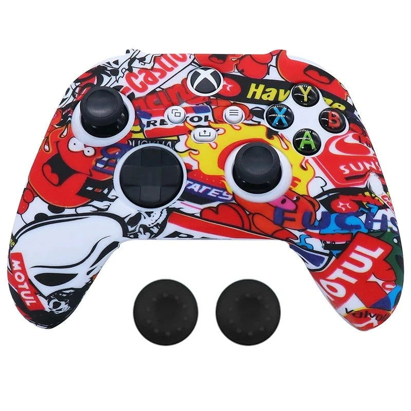 XBOX Series X, S, Non Slipping Silicone Controller Cover And Thumb Grip Caps - Vivid Setups