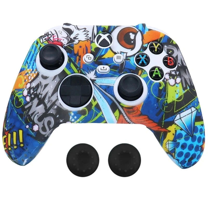 XBOX Series X, S, Non Slipping Silicone Controller Cover And Thumb Grip Caps - Vivid Setups